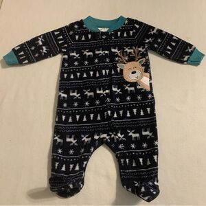 NWOT Koala baby reindeer Christmas fleece sleeper 0-3 mos